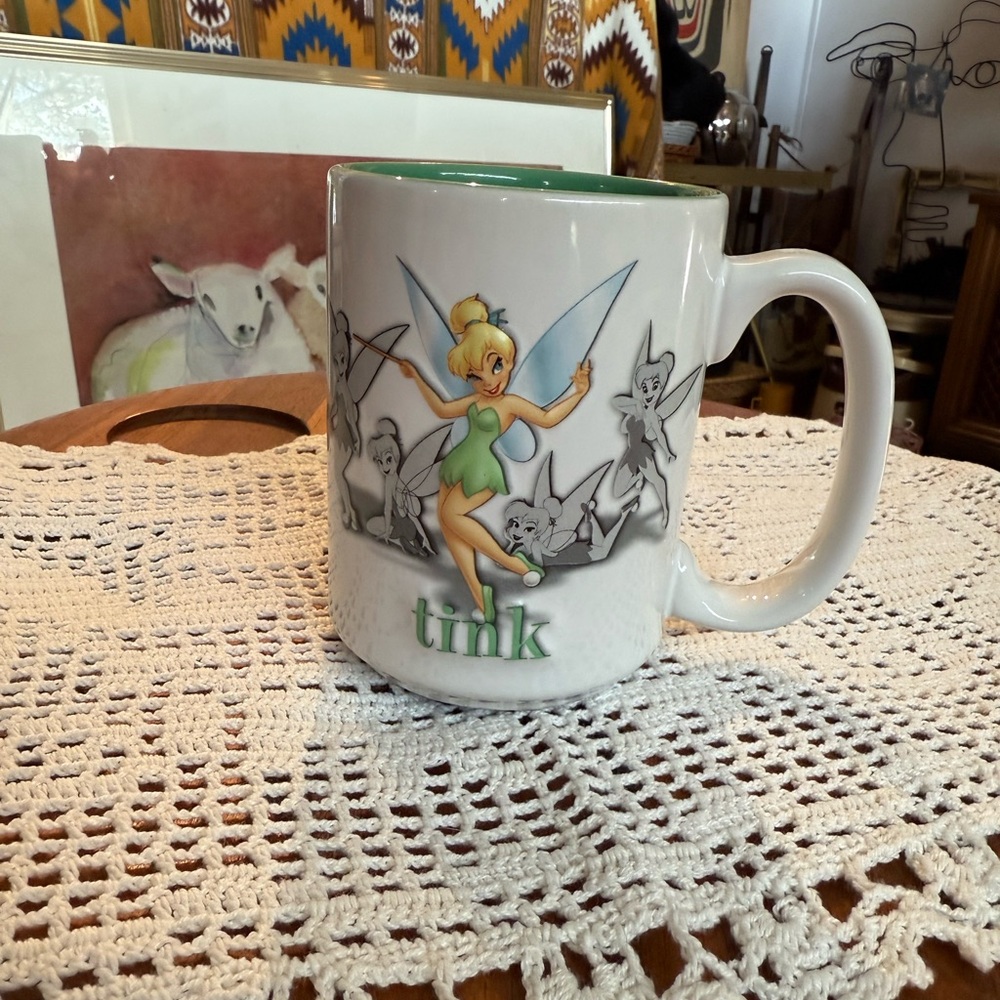 Disney Tinkerbell Mug - Green and White Delight